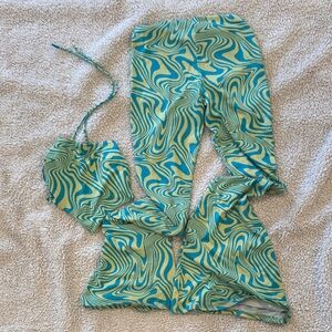 Swirl Pattern Halter Top